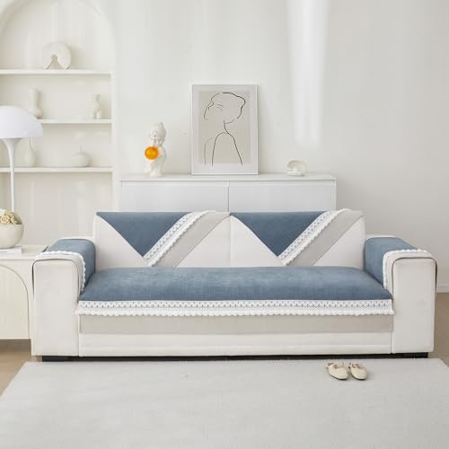 VClife Modern Couch Cover, Non Slip Dog Sofa Cover, Denim Blue, 35.4 x 35.4 | Pet-friendly Sofa Covers, Scratch-resistant, Waterproof, Non Slip That Stay Firmly In Place, Durable and Machine Washable - color: 01# Denim Blue, size: 35.4" x 35.4"