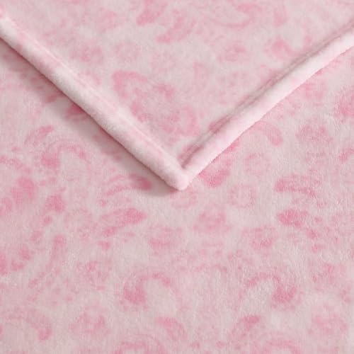 Betsey Johnson - Blanket, Buttery-Soft Throw Blanket for Couch or Bed, Boldly Plush & Oversized Bedding (Betsey Damask Pink, 50" x 70") - color: Betsey Damask Pink