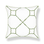 Hofdeco Premium Grandmillennial Coastal Hampton Patio Indoor Outdoor Throw Pillow Cover Only, 22"x22" Water Repellent for Backyard, Couch, Poolside, Grass Green Print Bamboo Trellis - color: Grass Green Bamboo Trellis 22"x22"