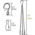 4pcs 22 inch Black Hanging Basket Chain with Hooks Flower Plant Pot Replacement Chain Hanger for Bird Feeders,Planters,Lanterns and Ornaments - size: 22 inch (4pcs)