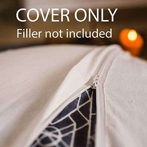 Mandala Life ART Bohemian Meditation Cushion Cover –Luxury, Artisan Room Décor Floor Pillow Case for Yoga, and Boho Chic Seating Area Floor Pillow – Accent Your Living Room, Bedroom, Kids