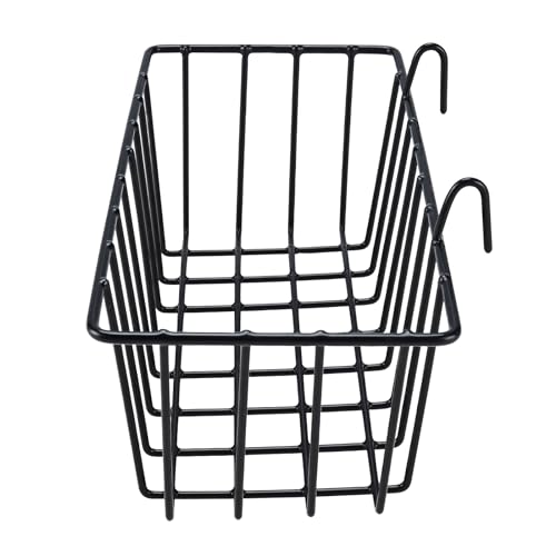 Yaegoo 6 Pack Wire Baskets, Wall Grid Panel Hanging Wire Basket, Black