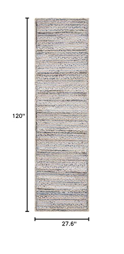 SAFAVIEH Cape Cod Collection 2'3" x 10' Natural/Blue CAP250A Handmade Flatweave Jute Entryway Foyer Living Room Kitchen Runner Rug - size: 2'3" x 10' (Runner)