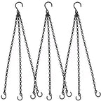 Heybe 20 Inch Hanging Basket Chain, 3 Point Hanging Chains with Hooks for Pot Planters Bird Feeders Lantern Lamp,Extended Hangers for Hanging Badkeys(20 inch,3 Point) - size: 20 inches, style: 3 point