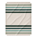 Laurel Ridge Striped Afghan Throw Blanket | Thick & Cozy | Cotton USA Made (73x48) - color: Laurel Ridge
