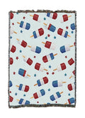 Pure Country Weavers Popsicles - Americana Gift Tapestry Throw Blanket Woven from Cotton - Made in The USA (50X60) - color: Popsicles, size: 50x60