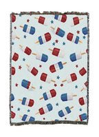 Pure Country Weavers Popsicles - Americana Gift Tapestry Throw Blanket Woven from Cotton - Made in The USA (50X60) - color: Popsicles, size: 50x60