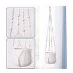 Plant Hanger Indoor Hanging Planter Basket for Indoor Outdoor Boho Home Decor 35 Inch, Ivory, Set of 1 (POTS NOT Included)