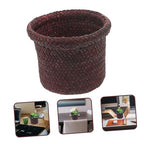 1Pc Seaweed Woven Plant Holder Natural Seagrass Pot Container for Indoor Plants Handcrafted Design Versatile Basket for Home Decor