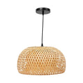 TFCFL 15Inch Bamboo Chandelier, Rattan Pendant Lamp Shade Ceiling Lighting Weave Bamboo Rattan E26 Hanging Light Fixture Hollow Lampshade Pendant Light for Dining Room (Bulbs Not Included) - size: 15 Inch