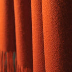 CUDDLE DREAMS Premium Cashmere Throw Blanket with Fringe, Luxuriously Soft (Persimmon) - color: Persimmon