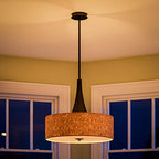 Kenroy Home Bulletin 3 Light Pendant with Tan Finish, Casual Style, 19.5" Height, 22" Width, 22" Depth - color: Oil-Rubbed Bronze