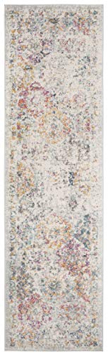 SAFAVIEH Madison Collection Runner Rug - 2'3" x 14', Grey & Gold, Boho Chic Distressed Design, Non-Shedding & Easy Care, Ideal for High Traffic Areas in Living Room, Bedroom (MAD611F) - color: Grey/Gold, size: 2'3" x 14' (Runner)