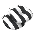 LVTXIII Outdoor Bistro Chair Cushions, 15"x15"x4" Round Patio Chair Cushions, All Weather Tufted Seat Cushions for Patio Furniture Use, Set of 2, Cabana Black - color: Cabana Black