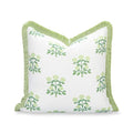 Hofdeco Premium Grandmillennial Coastal Hampton Patio Indoor Outdoor Throw Pillow Cover Only, 20"x20" Water Repellent for Backyard, Couch, Poolside, Grass Green Print Hydrangea Flowers - color: Grass Green Hydrangea Flowers 20"x20"
