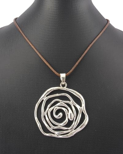 Leather Necklace for Women Long Boho Pendant Hippie Choker Necklace Bohemian Layered Leather Rope Wooden Jewelry Gifts - style: Earthy Necklace