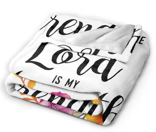 HGOD DESIGNS Biblical Quotes Throw Blanket Joy of The Lord is My Strength Scripture Typography Soft Blankets and Throws 40x50 Inch Caring for Women Men - color: Biblical Quotes, size: 40x50 inch