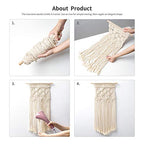 Mkono 2 Pcs Macrame Woven Wall Hanging Boho Chic Geometric Art Decor - Beautiful Bedroom Nursery Apartment Home Decoration, Gift for Girls Adults Birthday Christmas, 28" L x 13" W - size: Medium