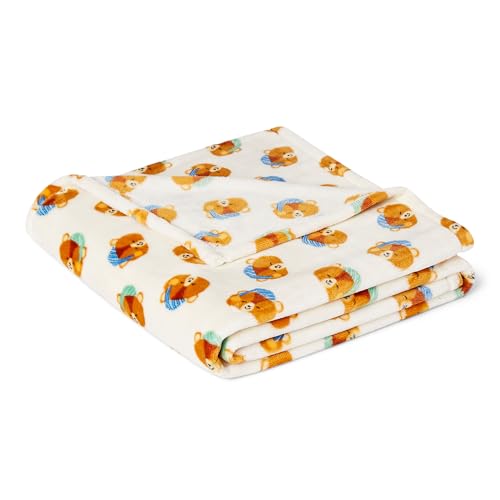 Amazon Basics Kids Fleece Blanket, Ultra-Soft Lightweight Throw for Children, Woodland Bears, 50 x 60 Inches - color: Woodland Bears, size: 50 x 60 inches