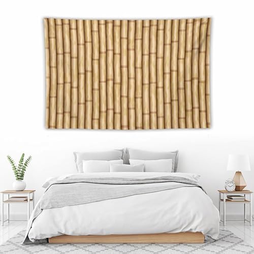 HZOHNAGO Bamboo Tapestry Retro Brown Bamboo Pattern Printed Wall Tapestry Painting Wall Hanging for Bedroom Living Room Dorm 60" W x 40" H - color: Bamboo-2, size: 60"L x 40"W