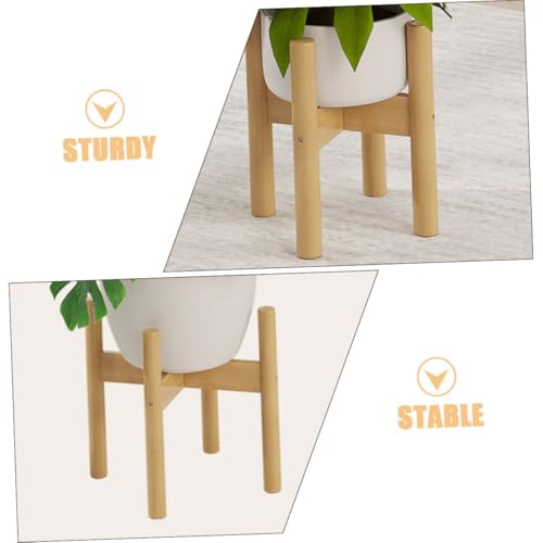 Abaodam Bamboo Plant Pot Stand Indoor Plant Display Rack Boho Style Flower Pedestal