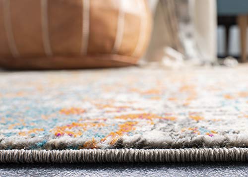 SAFAVIEH Madison Collection Runner Rug - 2'2" x 6', Grey & Pink, Modern Abstract Design, Non-Shedding & Easy Care, Ideal for High Traffic Areas in Living Room, Bedroom (MAD460A) - color: Grey/Pink, size: 2'2" x 6' (Runner)