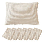 WARMDERN Beige Pillow Covers King Pillow Cases Soft Microfiber Pillow Cases Set of 6 Boho Textured Pillowcase with Envelope Closure(Beige, King, 6 Pack) - color: Beige, size: 20" x 36" (Pack of 6)