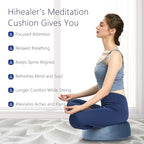 Hihealer Meditation Cushion, Traditional Tibetan Meditation Pillow Velvet Cover - Large Floor Cushion Seating for Adults - Yoga Buckwheat Bolster for Women、Moms - color: Blissful Pink & Aqua