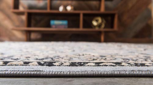 Unique Loom Sialk Hill Collection Area Rug - Washington (2' 2" x 8' 2" Runner Gray/Black) - color: Gray/Black, size: 2'2" x 8'2" (Runner)