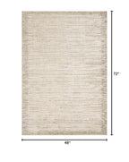 Loloi Jeremiah Brent Bleecker Collection BLE-02 Sand/Charcoal 4'-0" x 6'-0" Accent Rug - color: Sand / Charcoal, size: 4' x 6' (Rectangular)