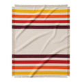Canyon Glow Striped Afghan Throw Blanket | Thick & Cozy | Cotton USA Made (73x48) - color: Canyon Glow