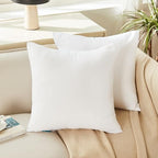 Oubonun 30 x 30 Throw Pillow Inserts - Soft, Plush & Decorative Down Alternative Pillows for Couch Sofa Bed, Machine Washable - White, Pack of 2 - size: 30x30 Inch (Pack of 2)