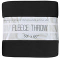 50x60 Throw Blankets, Ultra Soft Hypoallergenic Fleece Fall Throw Blanket for Livingroom, Couch, Chair, Bed, Black - color: Solid Black