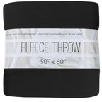 50x60 Throw Blankets, Ultra Soft Hypoallergenic Fleece Fall Throw Blanket for Livingroom, Couch, Chair, Bed, Black - color: Solid Black
