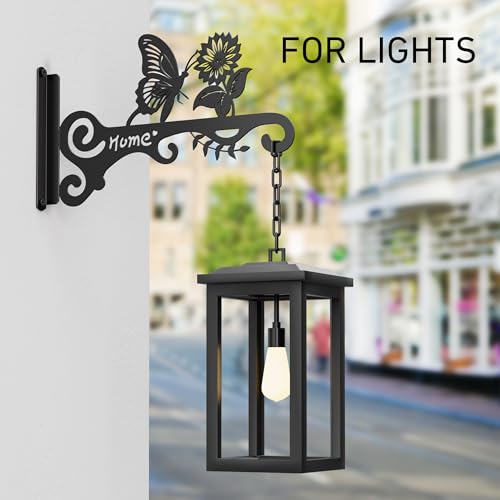 Metal Plant Hooks (2-Pack) - Decorative Wall Hangers with Butterfly Design for Indoor & Outdoor Use - Hanging Brackets for Plants, Flower Baskets, Bird Feeders, Lanterns - Patio, Garden, Home Decor - style: 2 Pcak Butterfly