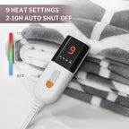 VENTIMI Electric Blanket Twin, 62" x 84" Heated Blanket with 9 Heat Levels & 2 to 10 Hours Auto Off, Fast Heating Blankets with ETL & FCC Certification, Grey - color: Grey, size: Twin