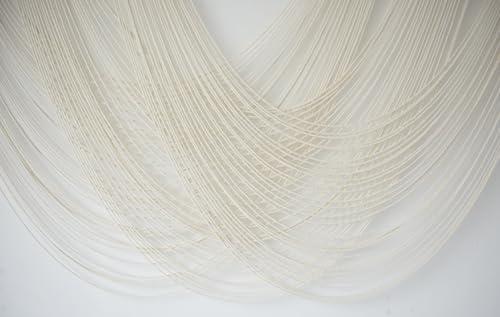 Flber Macrame Wall Hanging Large 57.00" W x 31.00" L Macrame Wall Decor Large Yarn Tapestry Home Boho Wall Decor - color: Ivory1