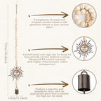 Wooden Wind Chimes with Suncatcher, Boho Hanging Windchimes Sun Catcher Home Decor, and Clear Crystal Prism - Suitable as a Gift for Mom and Women, Rainbow Maker for Windows, Porches, and Patios