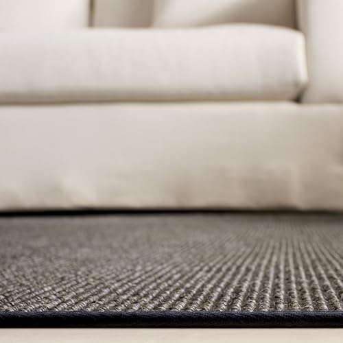 Martha Stewart x SAFAVIEH Area Rug Collection - 9' x 13', Charcoal, Sisal & Jute, Farmhouse Style, Ideal for Living Room, Bedroom, Office, Dining Space (MSR9501F) - color: Charcoal, size: 9' x 12' (Rectangular)