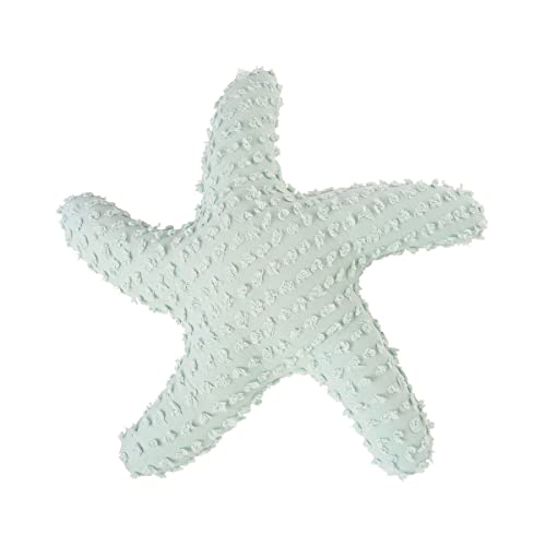 C&F Home Tufted Coastal Sea Glass Green Starfish Shaped Accent Throw Pillow 25" Versatile Nautical Summer Beach House Home Living Room Sofa Couch Chair Bed Bedroom Decor Decoration 25" x 25" Blue - color: Blue