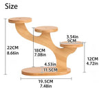 3 Tiered Desk Plant Stand Bamboo Tree Plant Shelf Tabletop Succulent Herb Stand Desktop Plant Stand Indoor Plant Rack for in Living Room Office Decoration (3 Tiered) - size: 3 Tiered