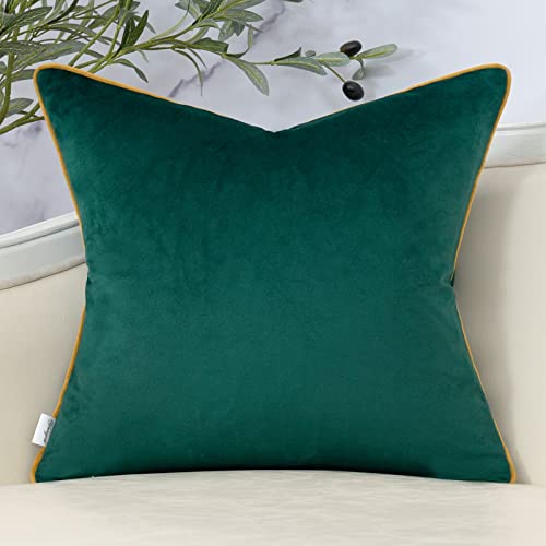 Yangest Green Twigs Throw Pillow Cover Velvet Branches Velvet Cushion Case Neutral Pillowcase for Sofa Couch Bedroom Living Room Home Decor,18x18 Inch - color: Green Twigs, size: 18" x 18" (Pack of 1)