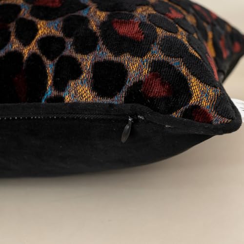 Alerfa Black Floral Throw Pillow Cover 12 x 20 Inch Cut Velvet Rectange Luxury Decorative Lumbar Pillow Cover for Couch Living Room Bedroom - color: Black, size: 20" x 12" (Pack of 1)