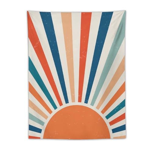Rainbow Tapestry,Vintage Style Sunrise Minimal Design Geometric Tapestry Wall Hanging Home Décor for Bedroom Living Room Wall Décor W30" x 40"H - color: Bohemian Style_03, size: 40"L x 30"W
