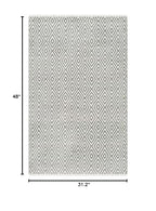 SAFAVIEH Boston Collection 2'6" x 4' Grey BOS682E Handmade Flatweave Cotton Accent Rug - color: Grey, size: 2'6" x 4' (Rectangular)