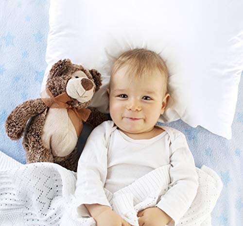 Set of 2 Pillow Protectors with Zipper Toddler Size, Bed Bug and Dust Mite Proof Pillow Covers, Ultra Soft Pillow Encasements, Moisture Wicking and Waterproof Pillow Cases by Utopia Bedding (White) - size: Toddler (Pack of 2)