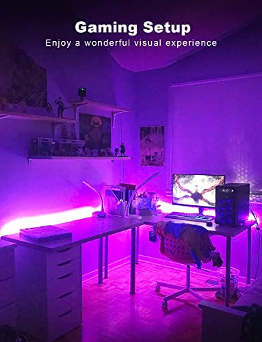 DAYBETTER Smart RGB Led Strip Lights, 100ft Led Lights for Bedroom with App Control, Multicolor Changing Led Light Strips Apply for Home Decor, Living Room, Kitchen, Home Party Decoration - size: 100 ft
