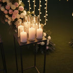 Pack of 2 Already installed Black Plant Stand,Dimension 9.84*H27.56in and 8.66*H23.62in,indoor stable steel frame Flower Stands drink table for party wedding Centrepieces Living Room Patio Garden - color: Black