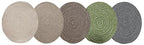 Hand Woven Round Area Rugs Living Room Bedroom Study Computer Chair Cushion Base Mat Round Carpet Rug(4' Round, Black/White) - color: Black/White, size: 4' Round