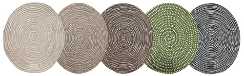 Hand Woven Round Area Rugs Living Room Bedroom Study Computer Chair Cushion Base Mat Round Carpet Rug(4' Round, Black/White) - color: Black/White, size: 4' Round